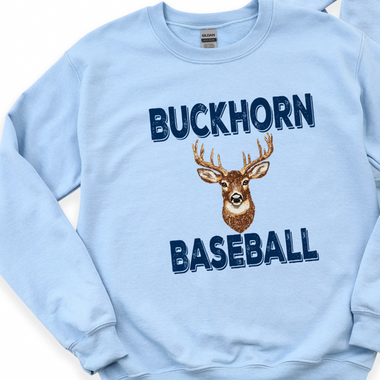 Buckhorn Baseball Faux Rhinestones (DTF - Direct to Film Tshirt or Sweatshirt)