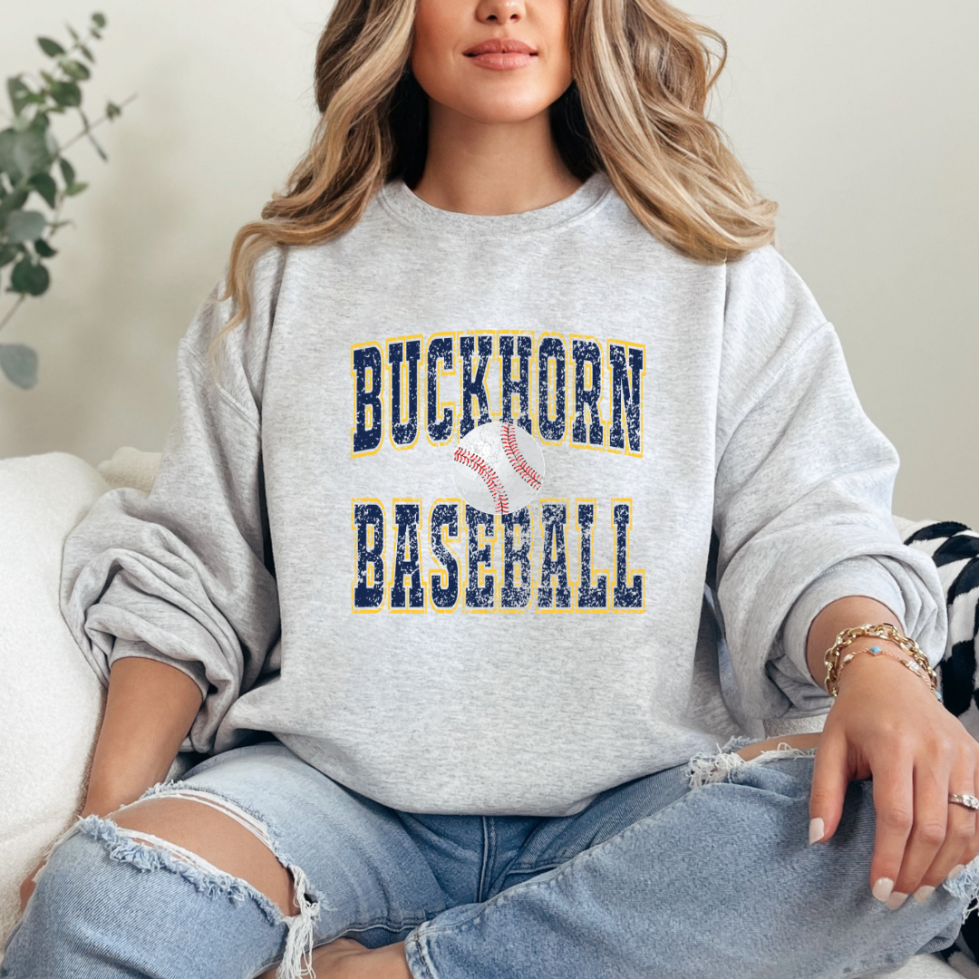 Buckhorn Baseball Old School (Direct to Film - Gildan Sweatshirt - Bella Canvas Tshirt)