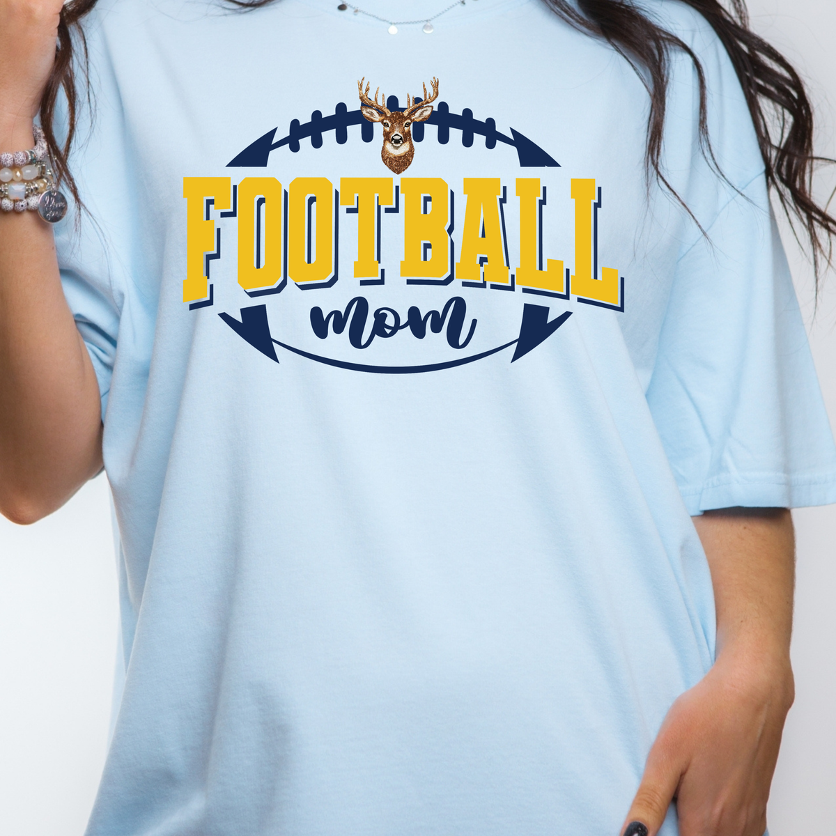 BUCKHORN BUCKS Faux Rhinestone Football 2026 (DTF - Direct to Film Tshirt or Sweatshirt)