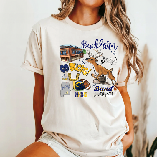 Buckhorn BAND Themed Football Tee (DTF - Direct to Film Tshirt or Sweatshirt)