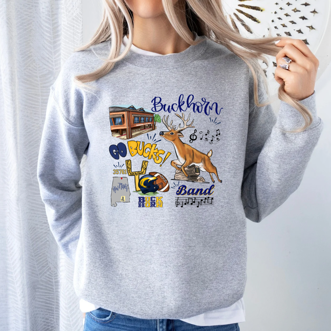 Buckhorn BAND Themed Football Tee (DTF - Direct to Film Tshirt or Sweatshirt)
