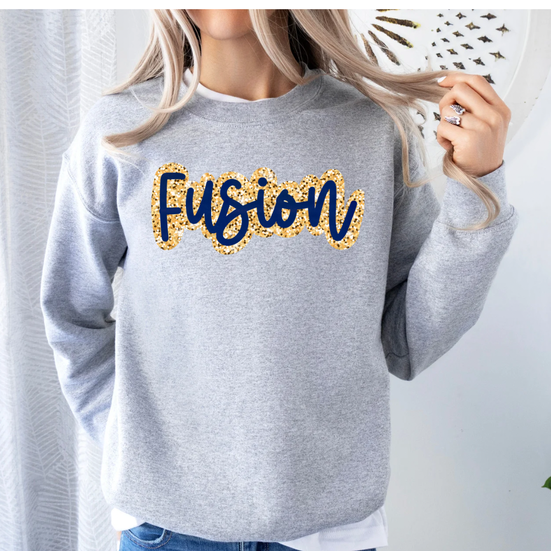 TEAM Spirit Mascot Name Faux Glitter (DTF - Direct to Film - Sweatshirts)