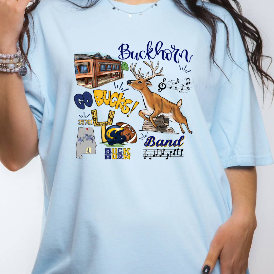 Buckhorn BAND Themed Football Tee (DTF - Direct to Film Tshirt or Sweatshirt)