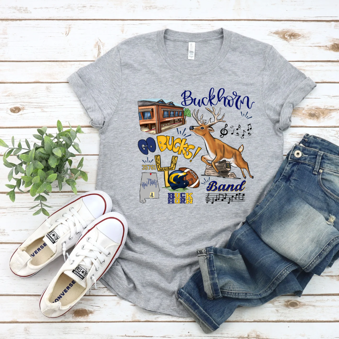 Buckhorn BAND Themed Football Tee (DTF - Direct to Film Tshirt or Sweatshirt)