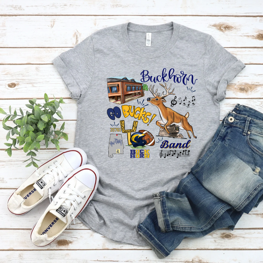 Buckhorn BAND Themed Football Tee (DTF - Direct to Film Tshirt or Sweatshirt)