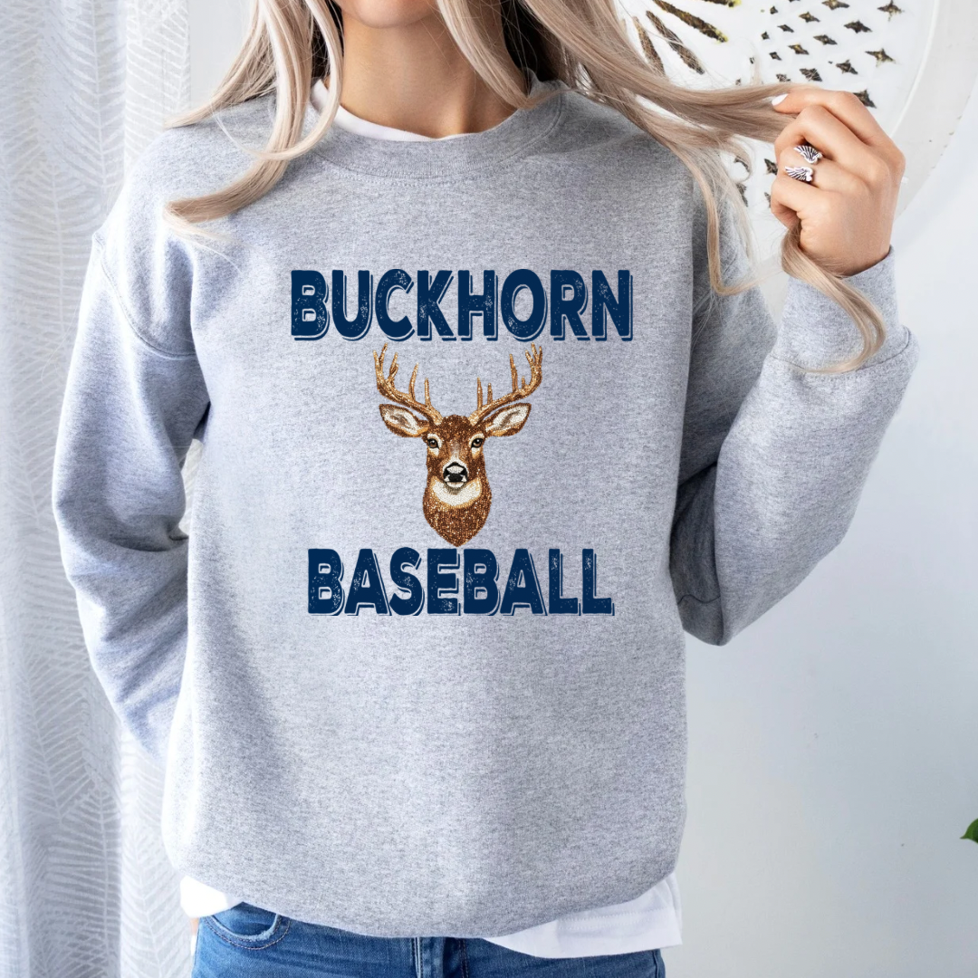 Buckhorn Baseball Faux Rhinestones (DTF - Direct to Film Tshirt or Sweatshirt)