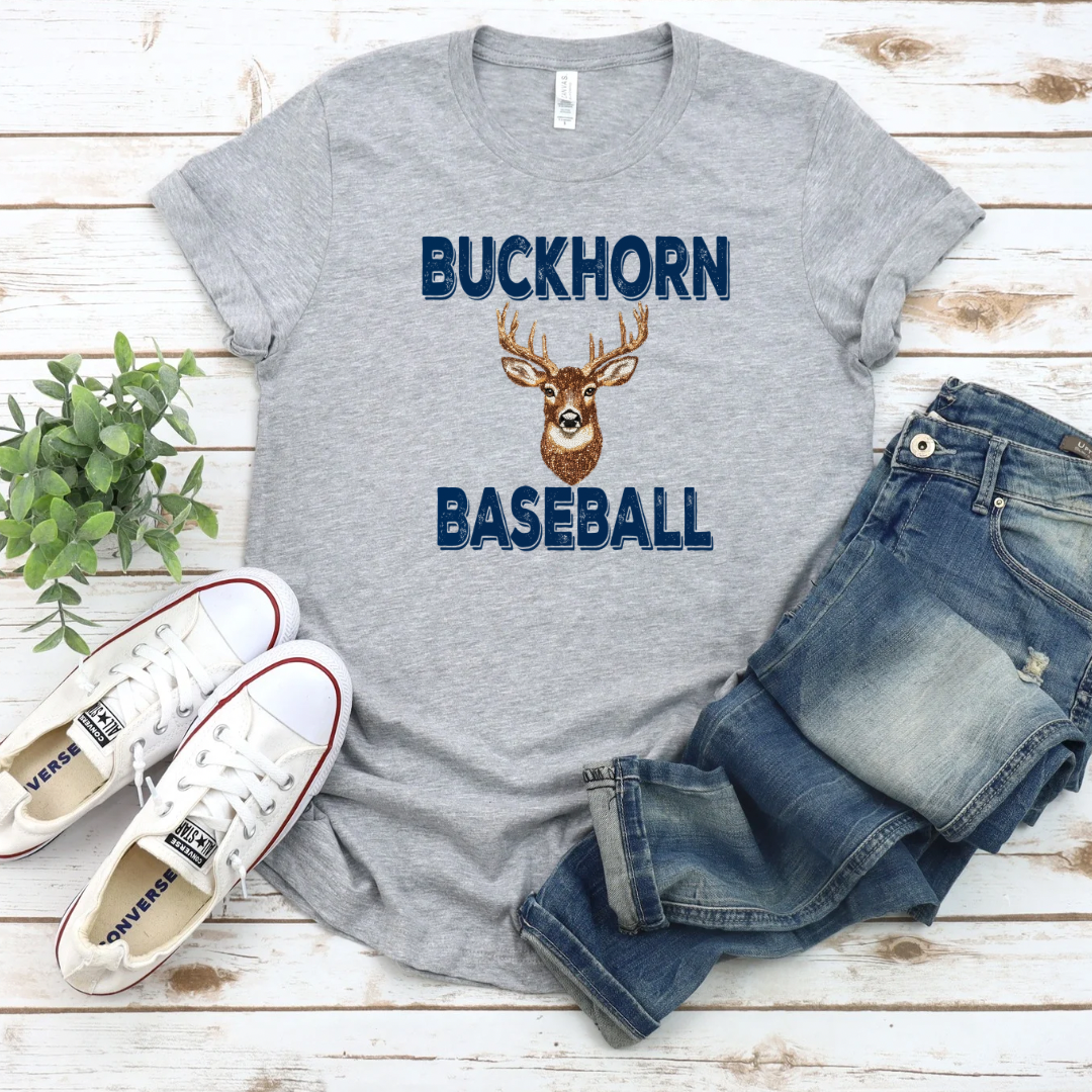 Buckhorn Baseball Faux Rhinestones (DTF - Direct to Film Tshirt or Sweatshirt)