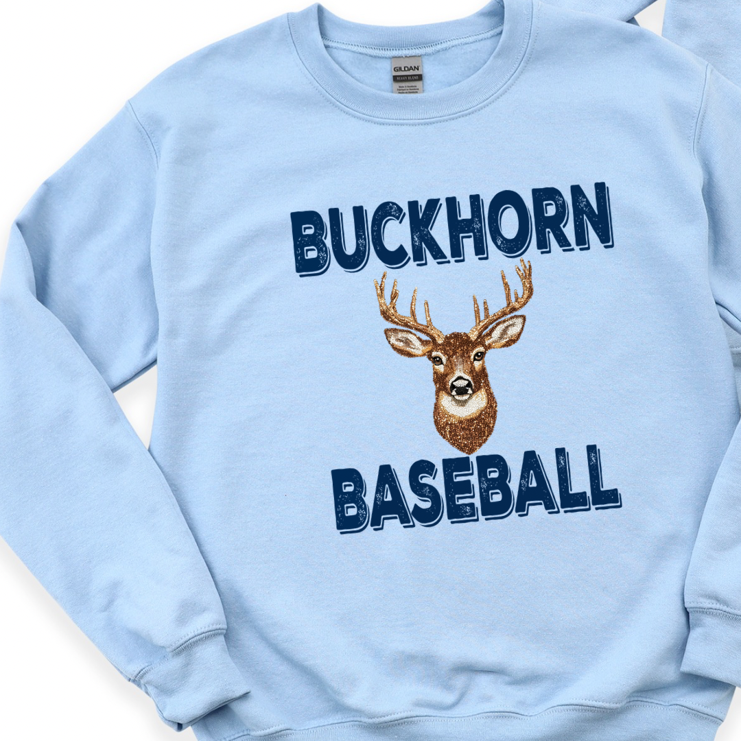 Buckhorn Baseball Faux Rhinestones (DTF - Direct to Film Tshirt or Sweatshirt)