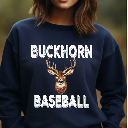 Buckhorn Baseball Faux Rhinestones (DTF - Direct to Film Tshirt or Sweatshirt)