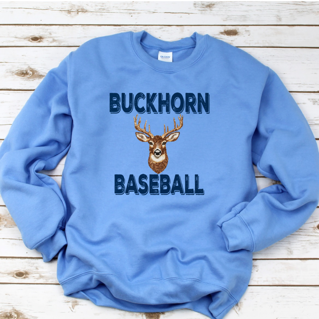 Buckhorn Baseball Faux Rhinestones (DTF - Direct to Film Tshirt or Sweatshirt)