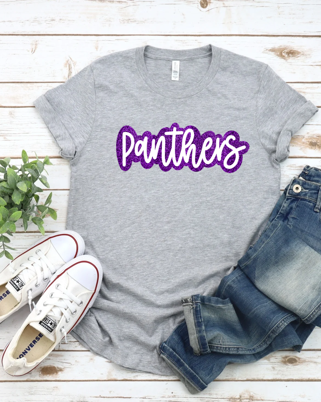 Lynn Fanning Panthers Gear Faux Glitter (DTF - Direct to Film Tshirt or Sweatshirt)