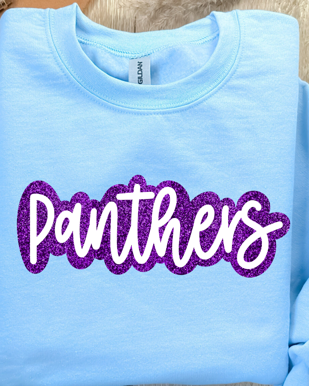 Lynn Fanning Panthers Gear Faux Glitter (DTF - Direct to Film Tshirt or Sweatshirt)