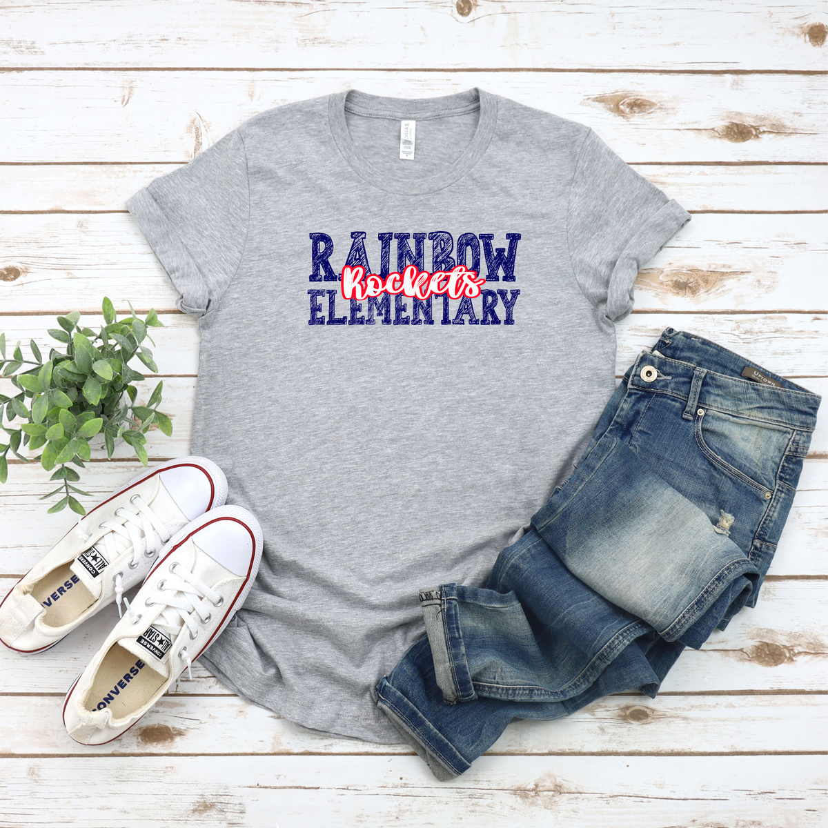 RAINBOW Elementary Spring Design (DTF - Direct to Film Tshirt or Sweatshirt)