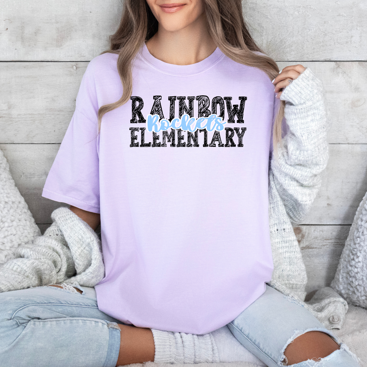 RAINBOW Elementary Spring Design (DTF - Direct to Film Tshirt or Sweatshirt)