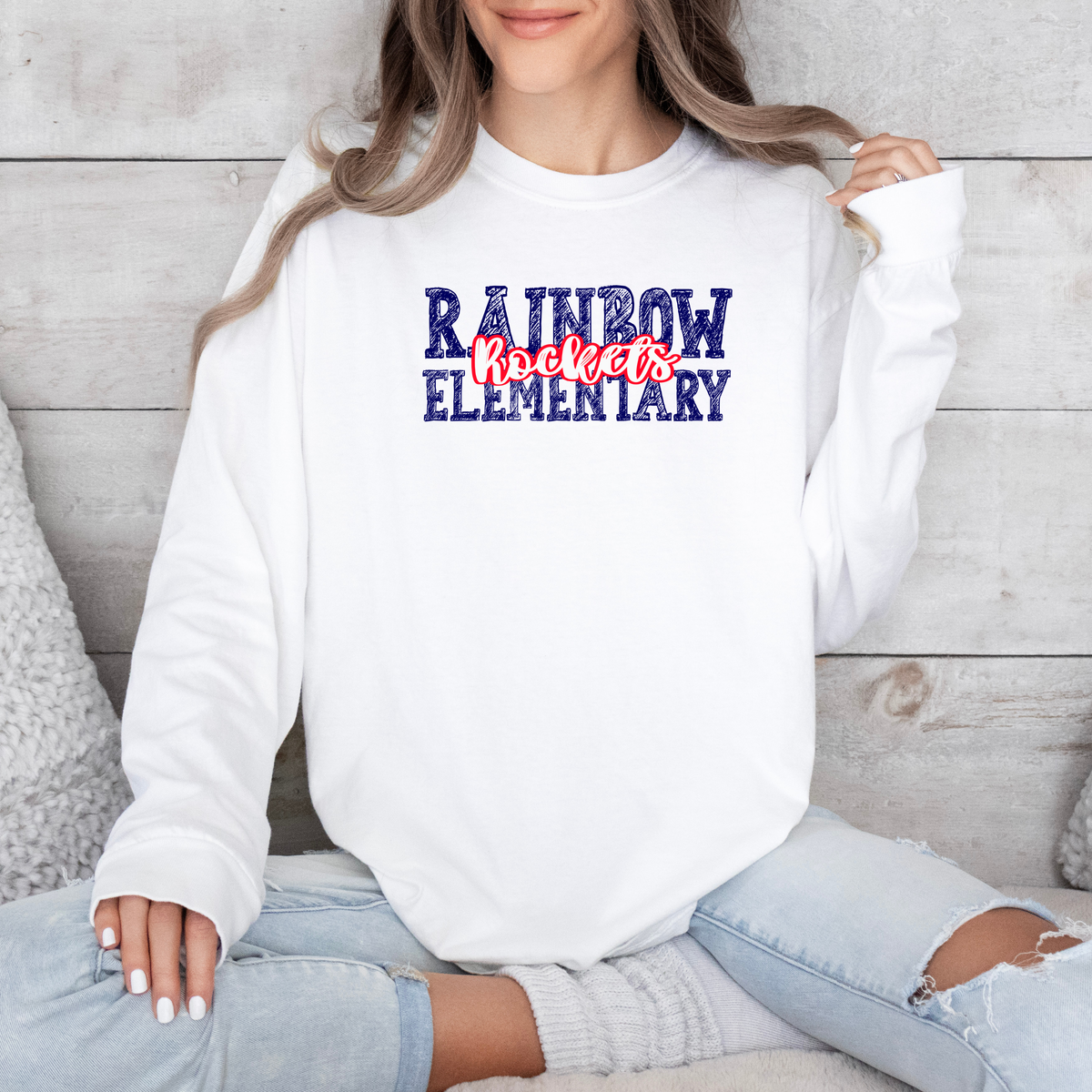 RAINBOW Elementary Spring Design (DTF - Direct to Film Tshirt or Sweatshirt)