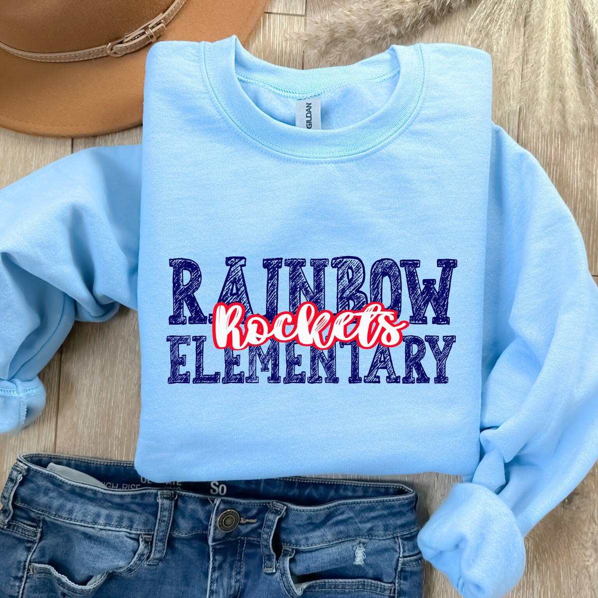 RAINBOW Elementary Spring Design (DTF - Direct to Film Tshirt or Sweatshirt)