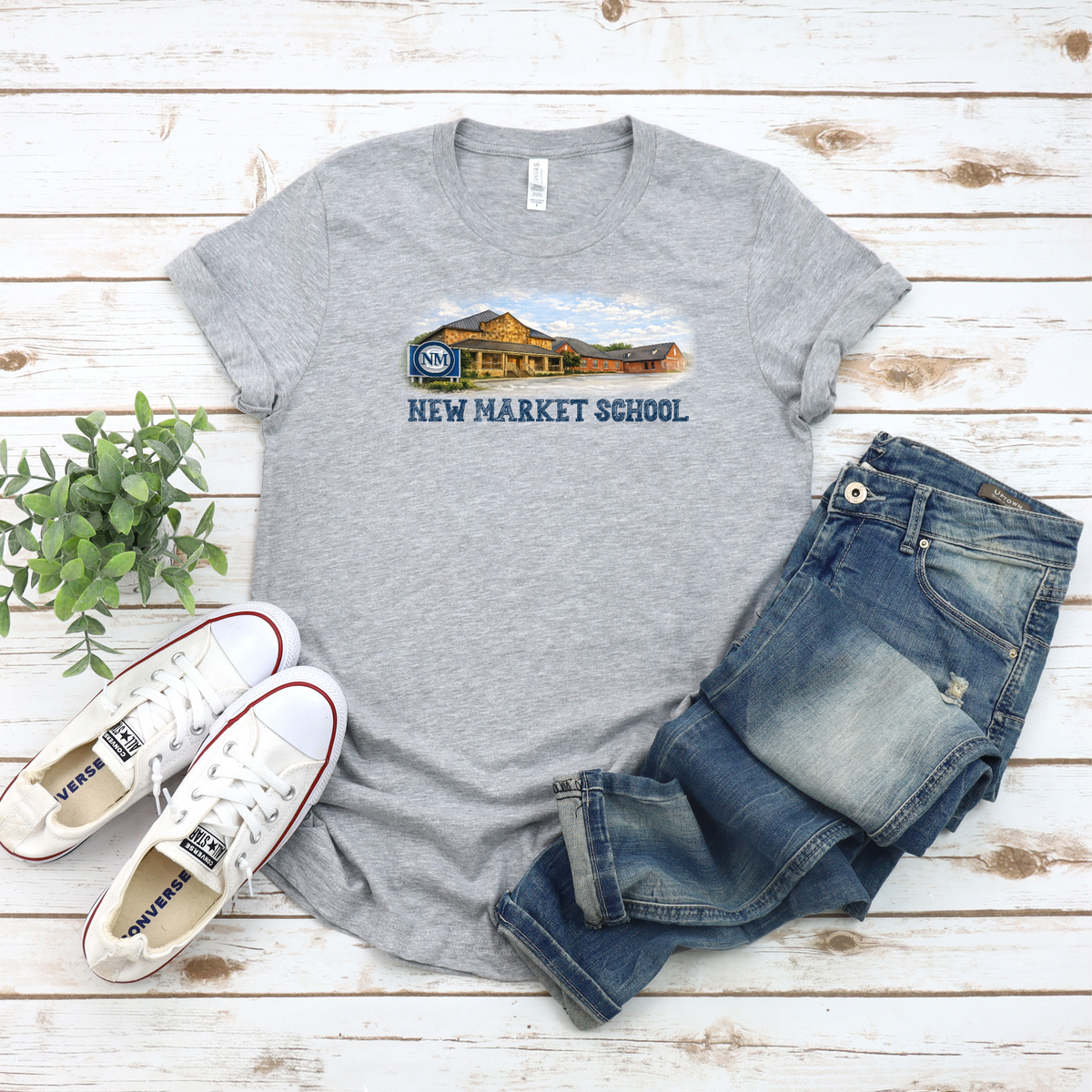 New Market Watercolor Design  (DTF - Direct to Film Tshirt or Sweatshirt)
