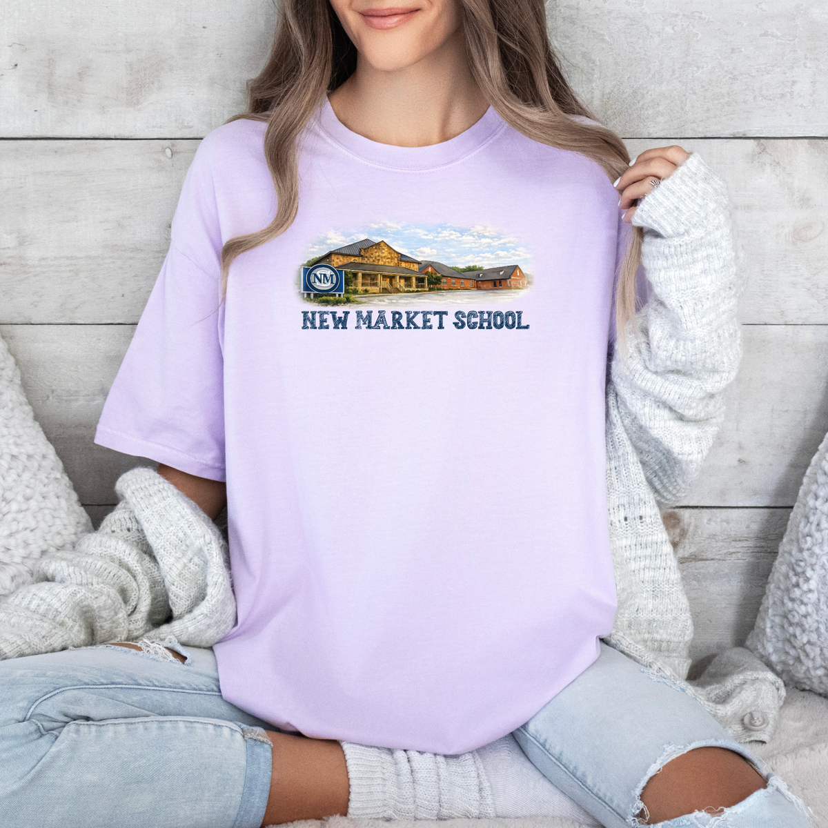 New Market Watercolor Design  (DTF - Direct to Film Tshirt or Sweatshirt)