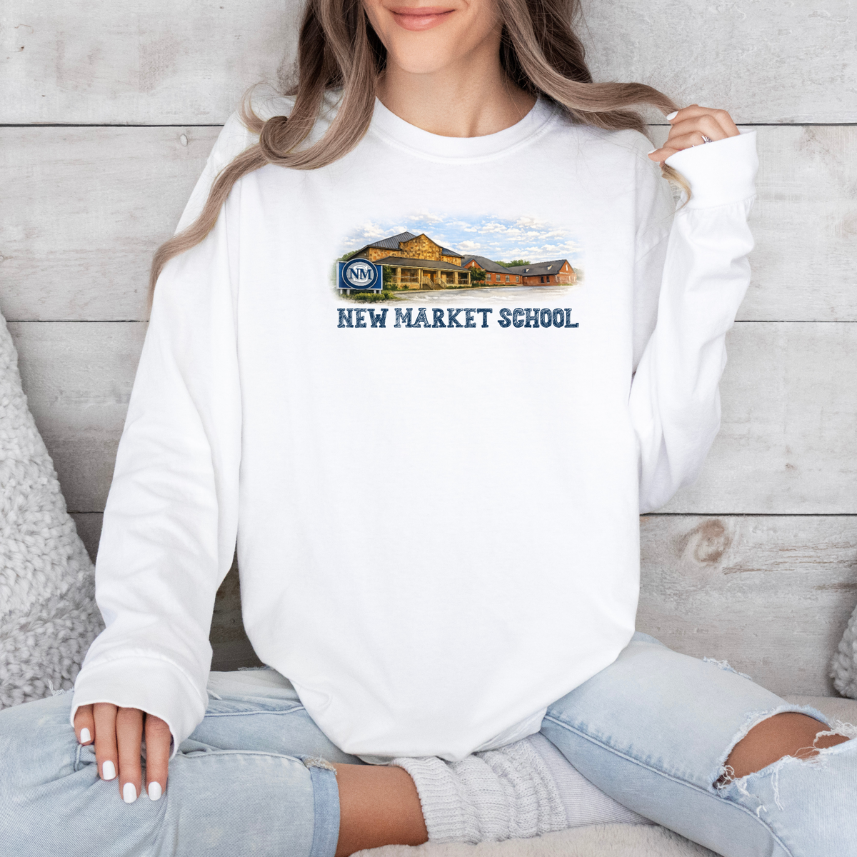 New Market Watercolor Design  (DTF - Direct to Film Tshirt or Sweatshirt)