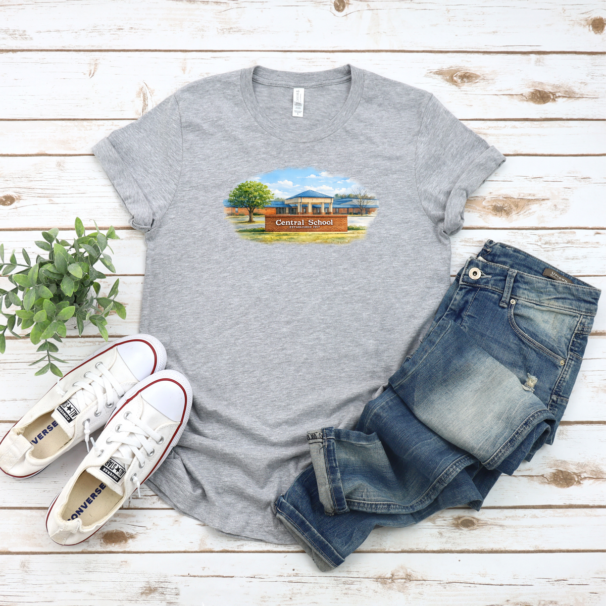 Central WATERCOLOR NEW School Design  (DTF - Direct to Film Tshirt or Sweatshirt)