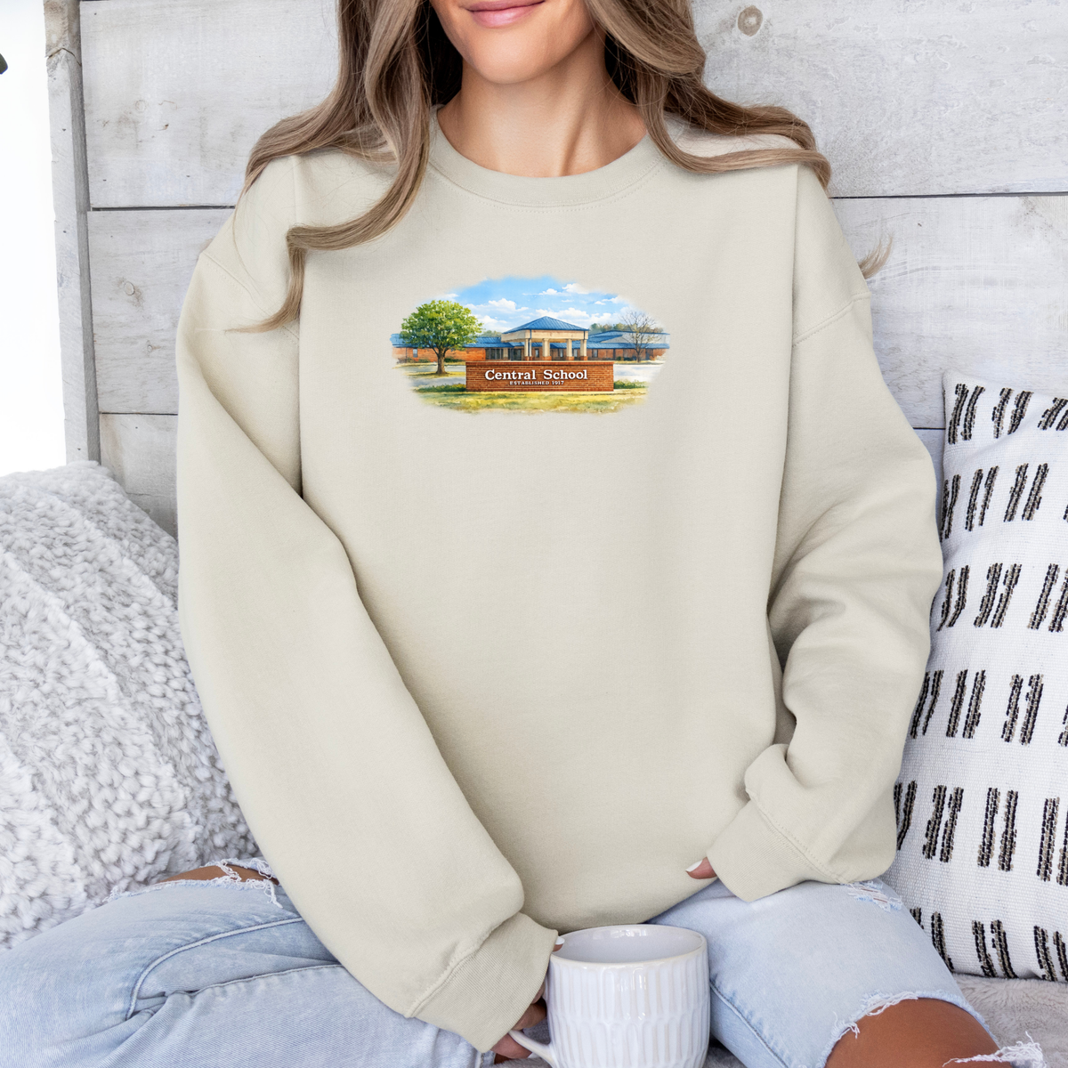 Central WATERCOLOR NEW School Design  (DTF - Direct to Film Tshirt or Sweatshirt)