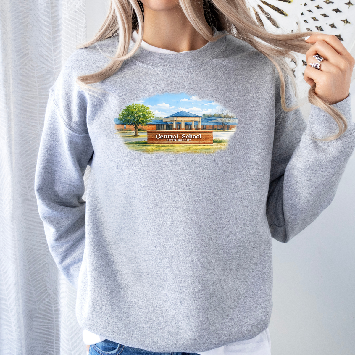 Central WATERCOLOR NEW School Design  (DTF - Direct to Film Tshirt or Sweatshirt)