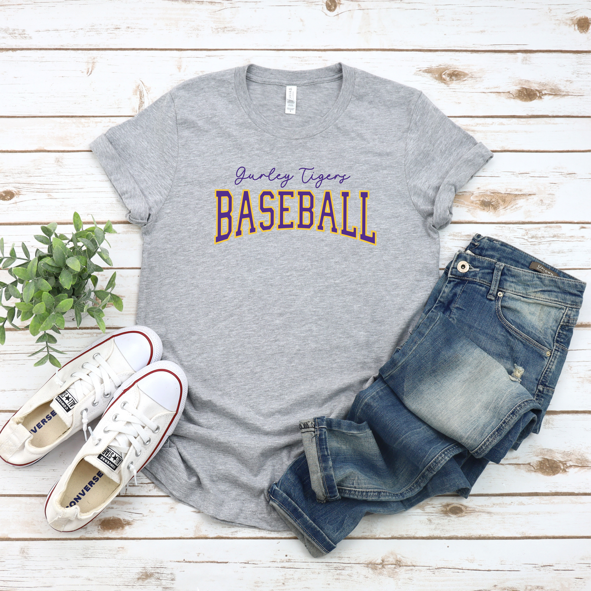 Gurley Tigers Baseball (DTF - Direct to Film Tshirt or Sweatshirt)