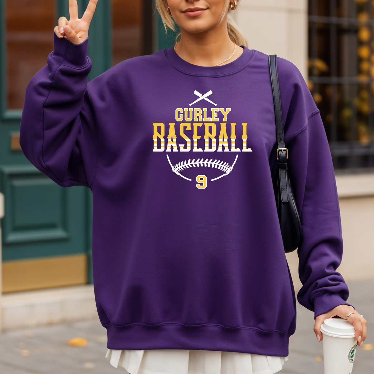 Gurley Baseball with # Customization (DTF - Direct to Film Tshirt or Sweatshirt)