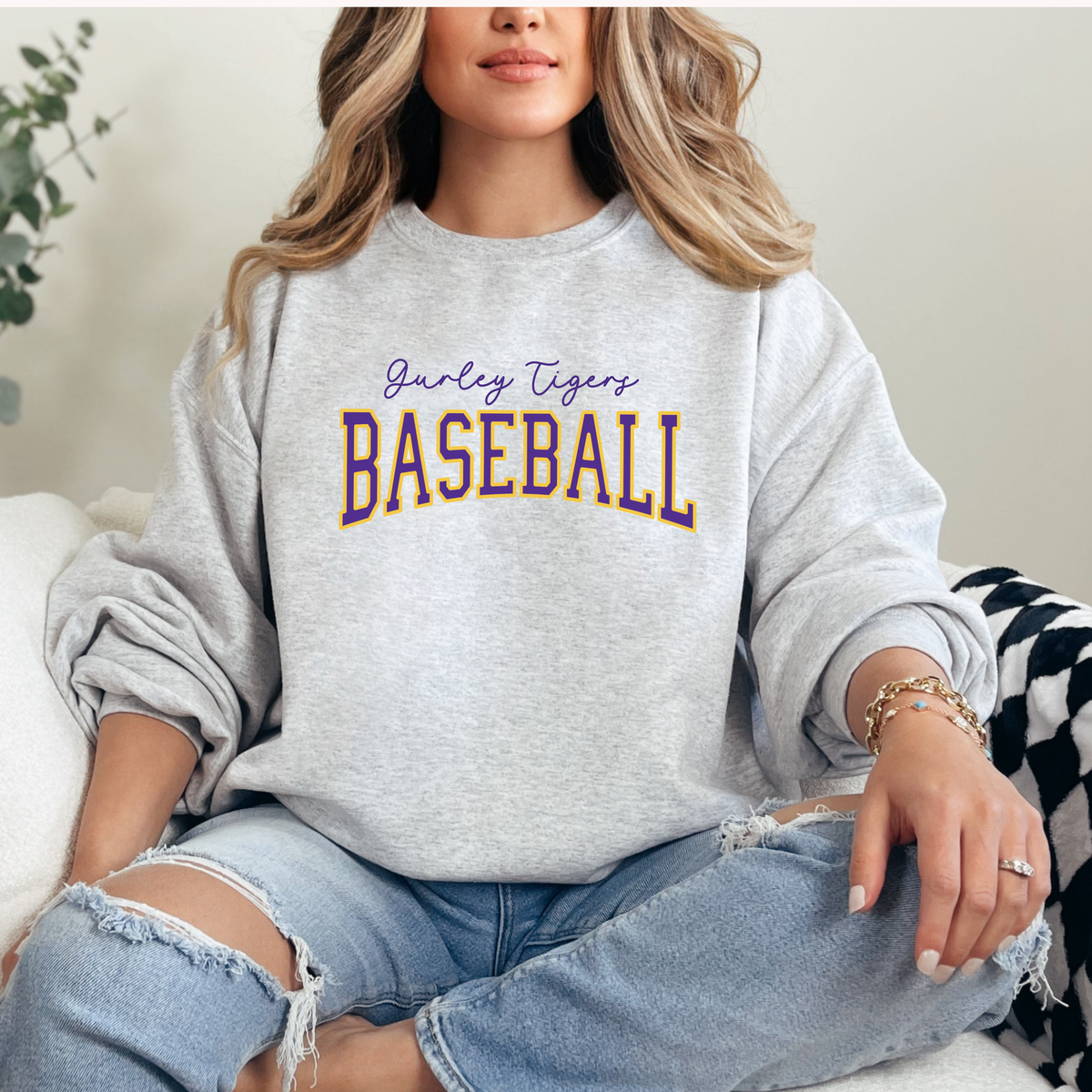 Gurley Tigers Baseball (DTF - Direct to Film Tshirt or Sweatshirt)