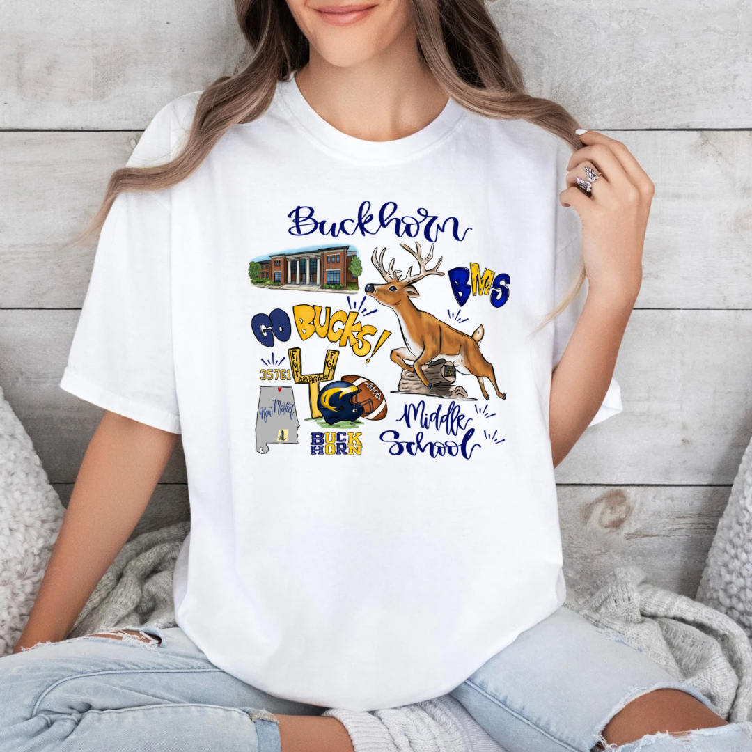 Buckhorn Middle School NEW Collage (DTF - Direct to Film Tshirt or Sweatshirt)