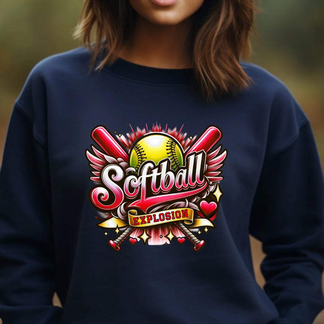 Explosion Softball 2025 Spirit Wear (DTF - Direct to Film Gildan Sweatshirt)