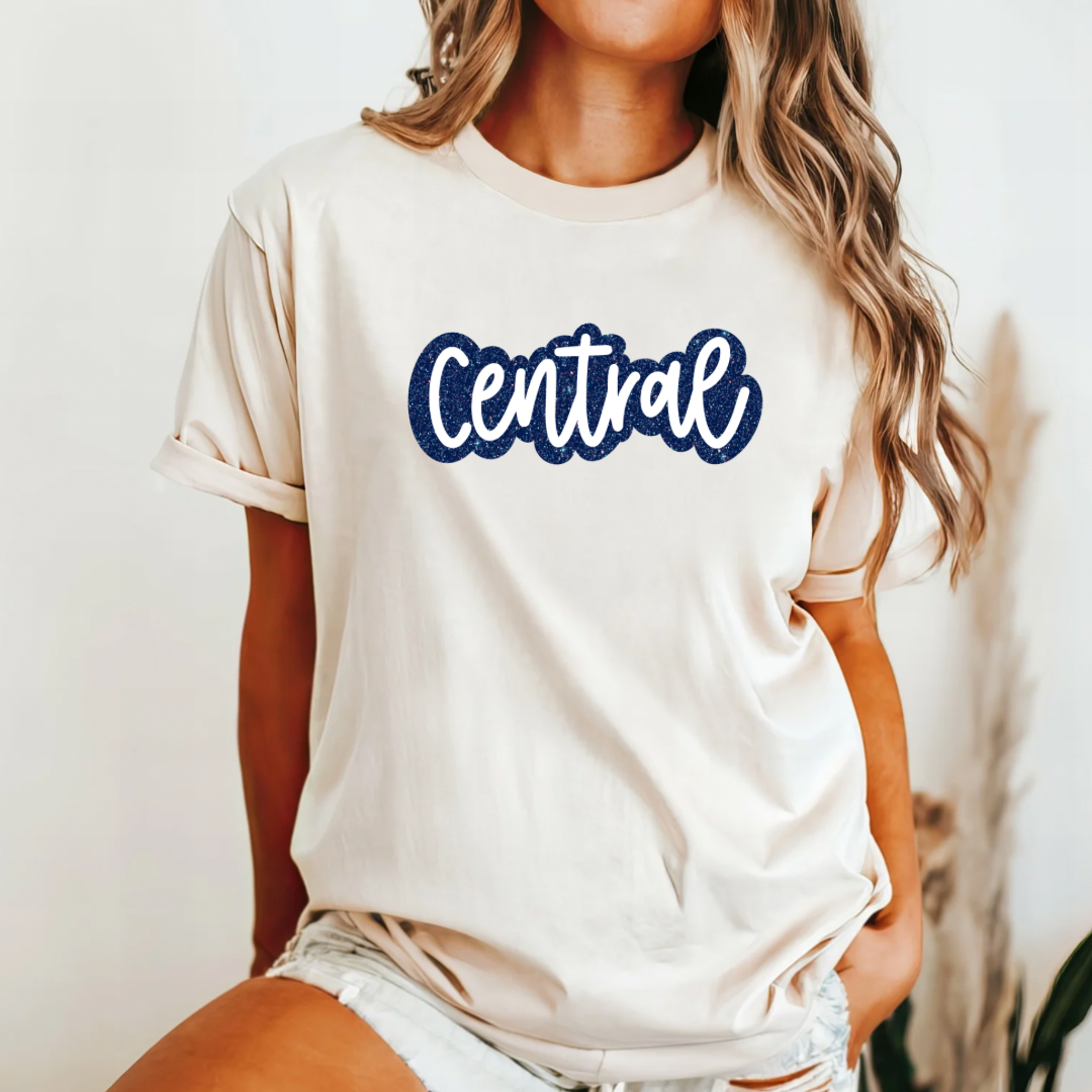 Central Gear Faux Glitter (DTF - Direct to Film Tshirt or Sweatshirt)