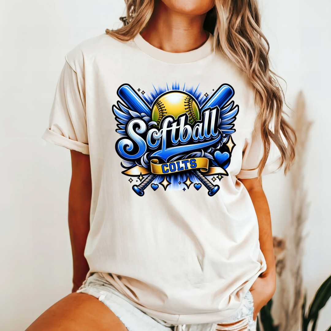 Central Retro Softball (DTF - Direct to Film Tshirt or Sweatshirt)