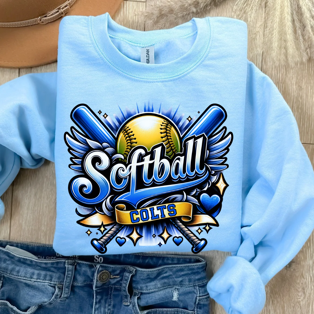Central Retro Softball (DTF - Direct to Film Tshirt or Sweatshirt)