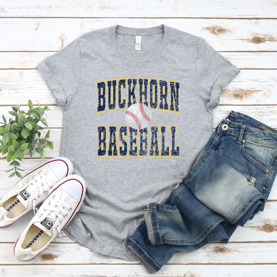 Buckhorn Baseball Old School (Direct to Film - Gildan Sweatshirt - Bella Canvas Tshirt)