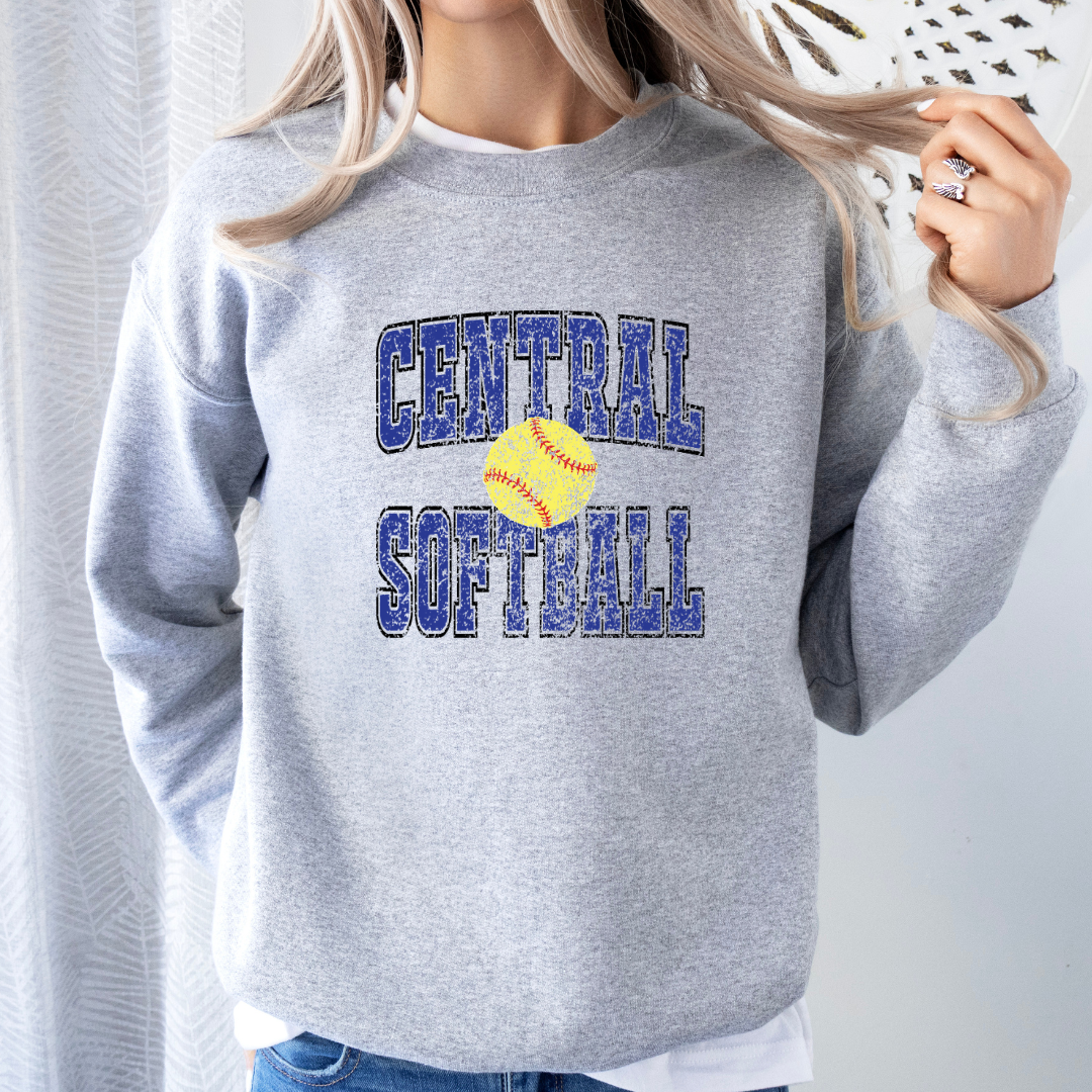 Central Softball Old School (DTF - Direct to Film - Gildan Sweatshirt)