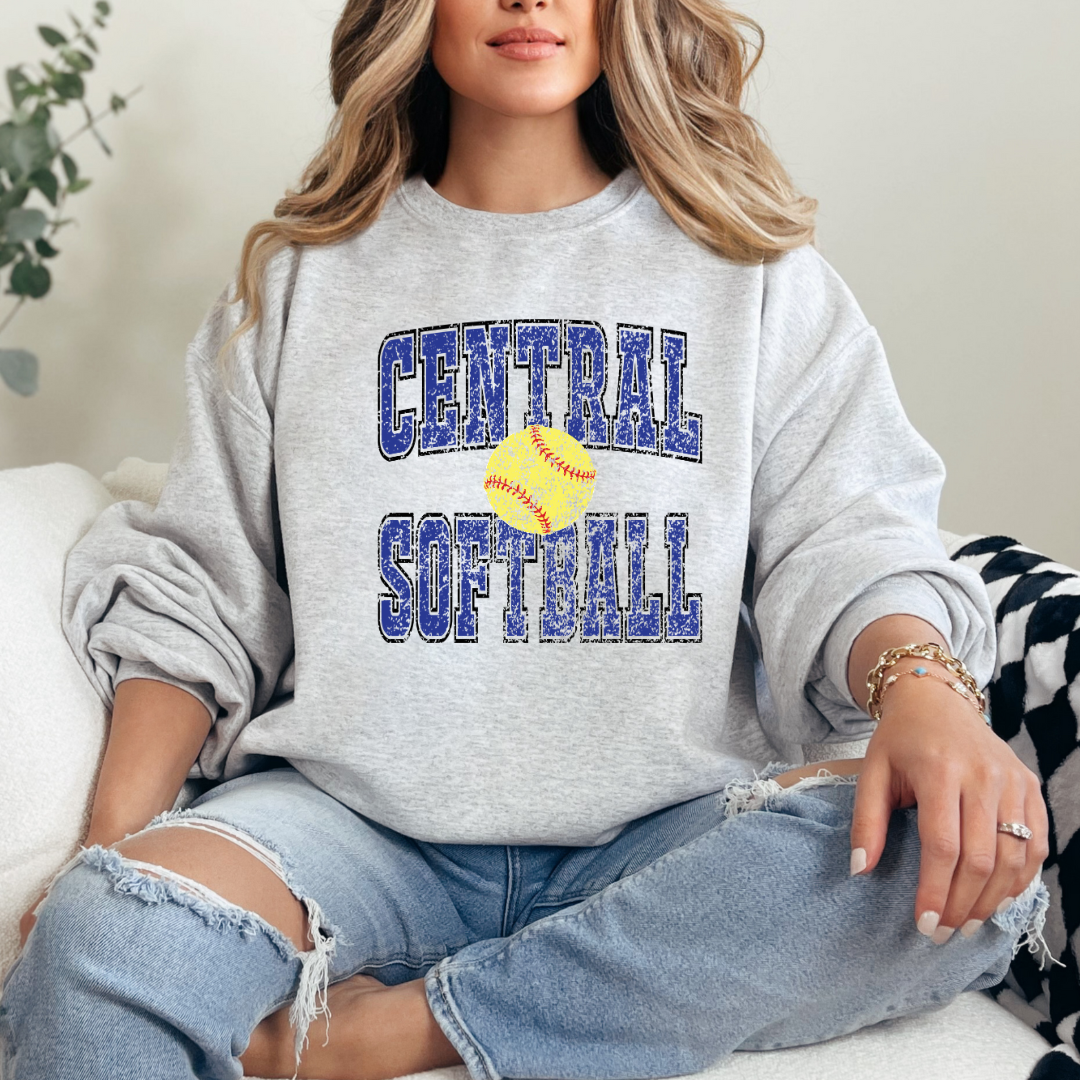 Central Softball Old School (DTF - Direct to Film - Gildan Sweatshirt)