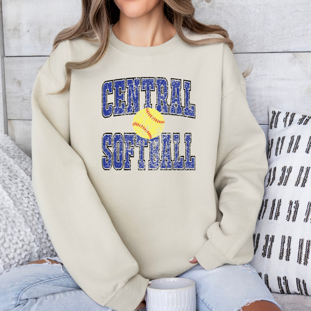 Central Softball Old School (DTF - Direct to Film - Gildan Sweatshirt)