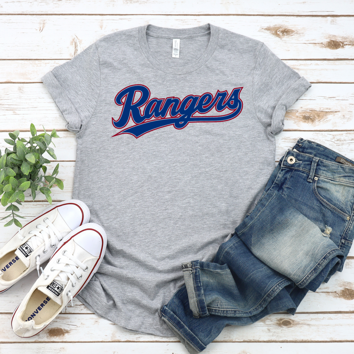Rangers (DTF - Direct to Film - Bella Tshirt or Gildan Sport Gray Sweatshirt)