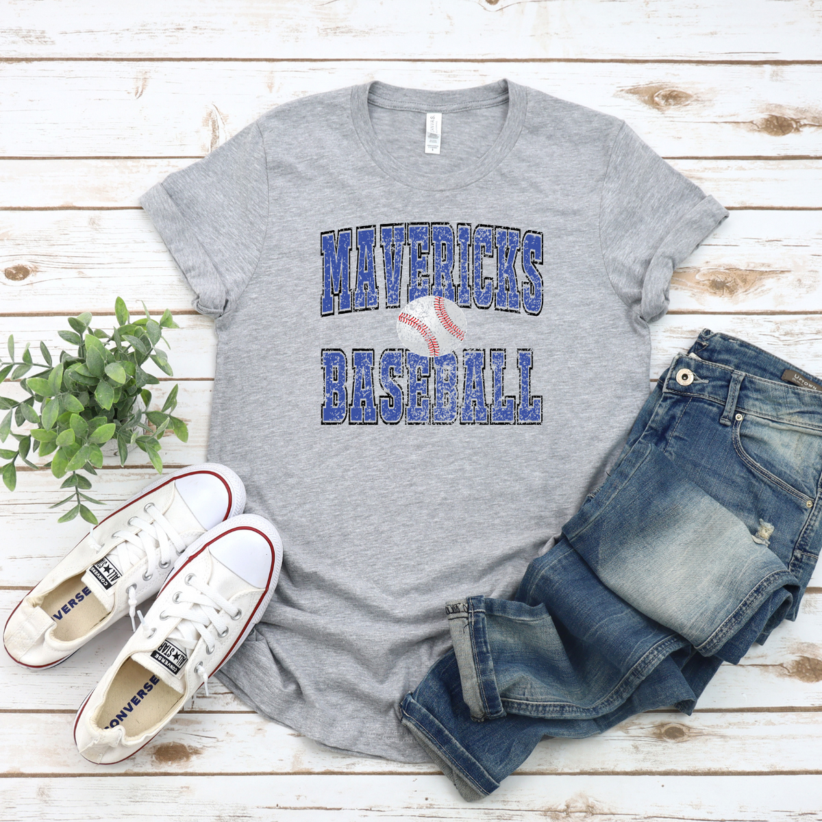 Mavericks Old School (DTF - Direct to Film - Gildan Sweatshirt or Bella Canvas Tshirt)