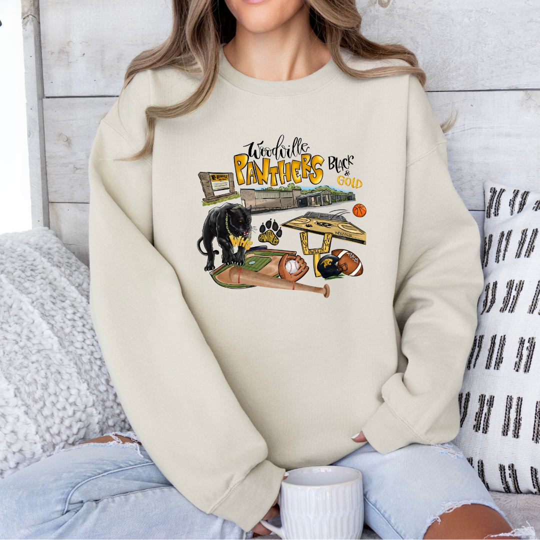 Woodville Collage l (DTF - Direct to Film Tshirt or Sweatshirt)