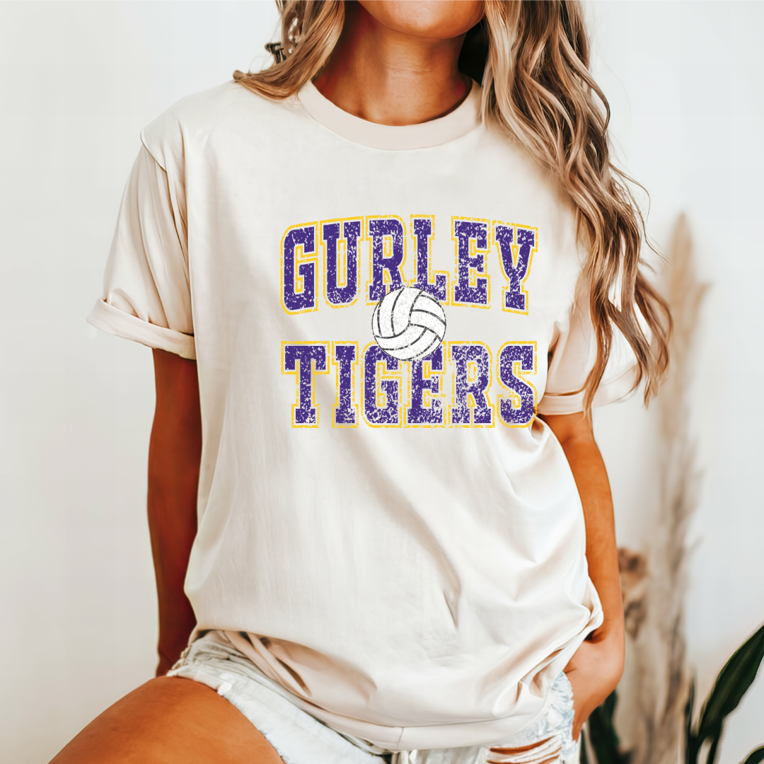 Gurley TIGERS Volleyball (DTF - Direct to Film Tshirt or Sweatshirt)