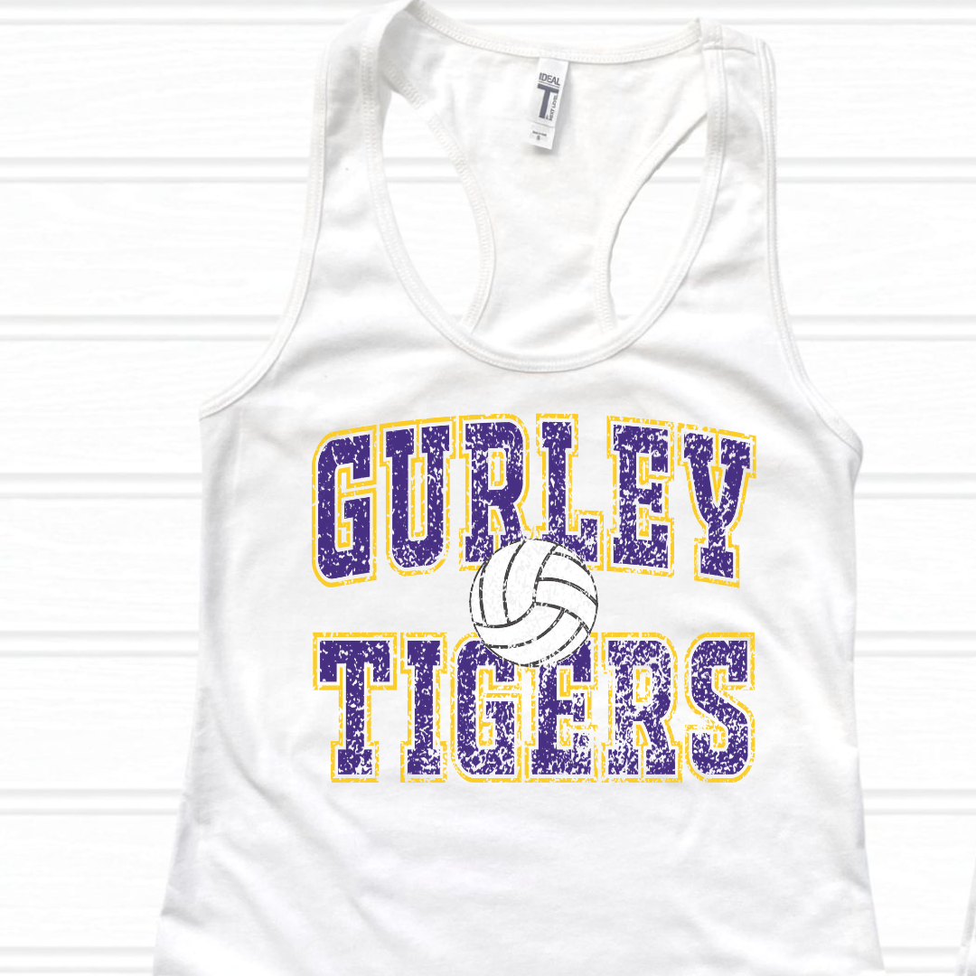 Gurley TIGERS Volleyball (DTF - Direct to Film Tshirt or Sweatshirt)