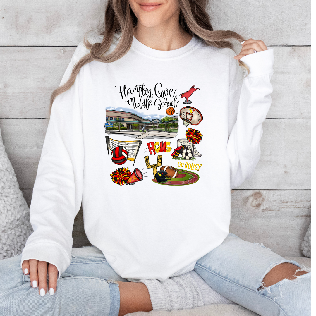 Hampton Cove Middle School Collage (DTF - Direct to Film Tshirt or Sweatshirt)