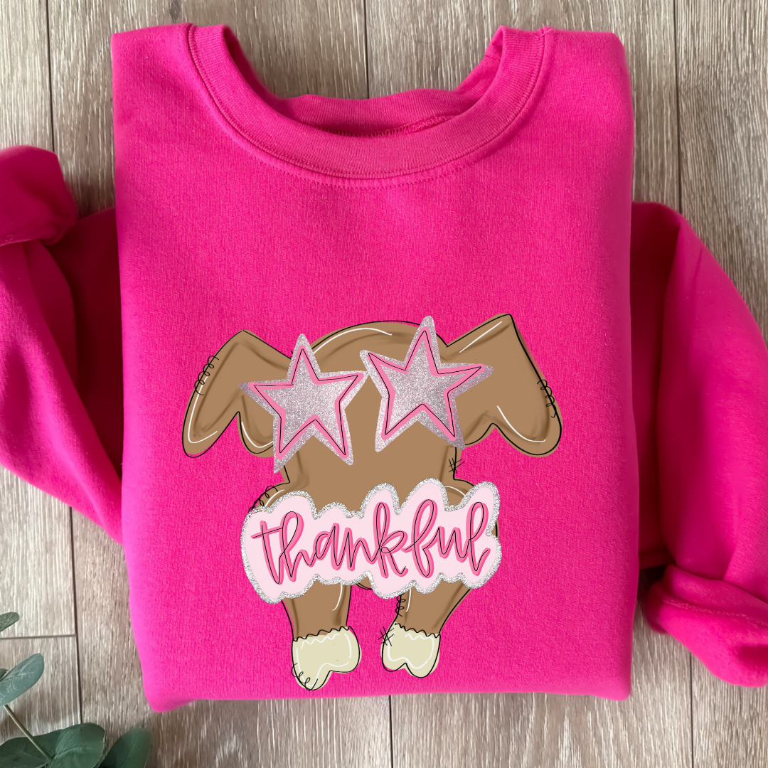 Thankful Turkey Faux Sequins/Glitter (Sweatshirt - DTF - Direct to Film)