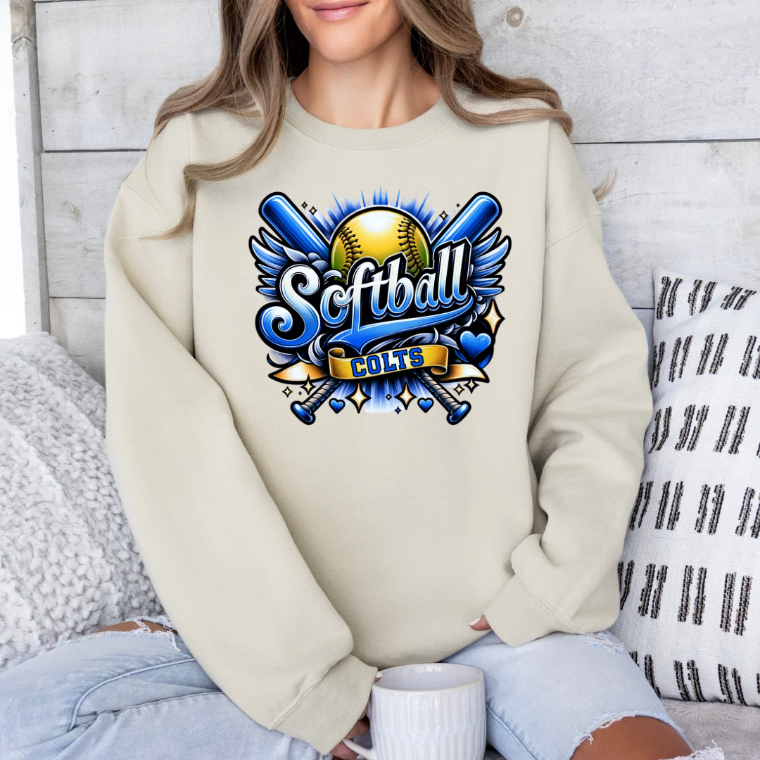 Central Retro Softball (DTF - Direct to Film Tshirt or Sweatshirt)