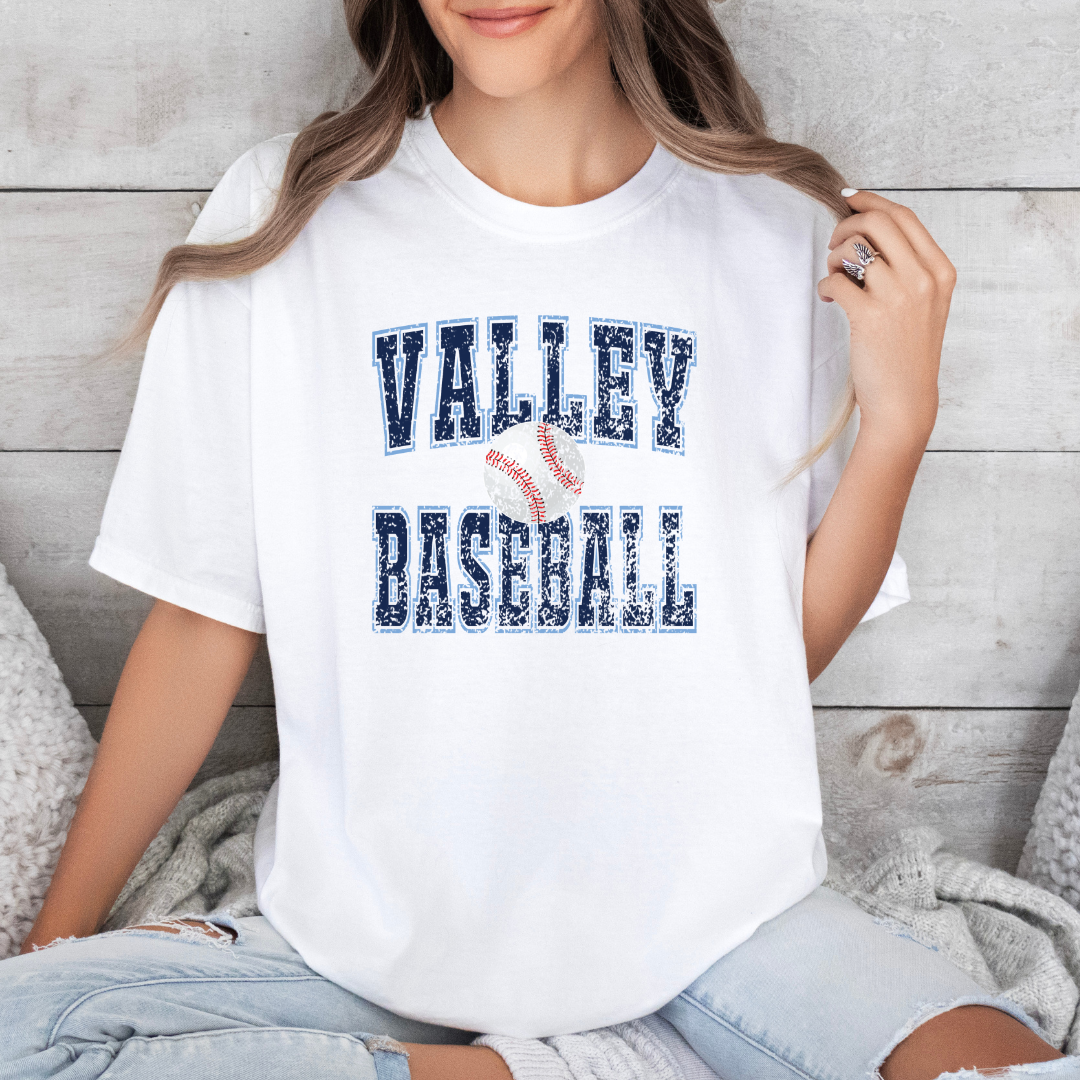 Valley Baseball Old School (DTF - Direct to Film - Gildan Sweatshirt or Bella Canvas Tee)