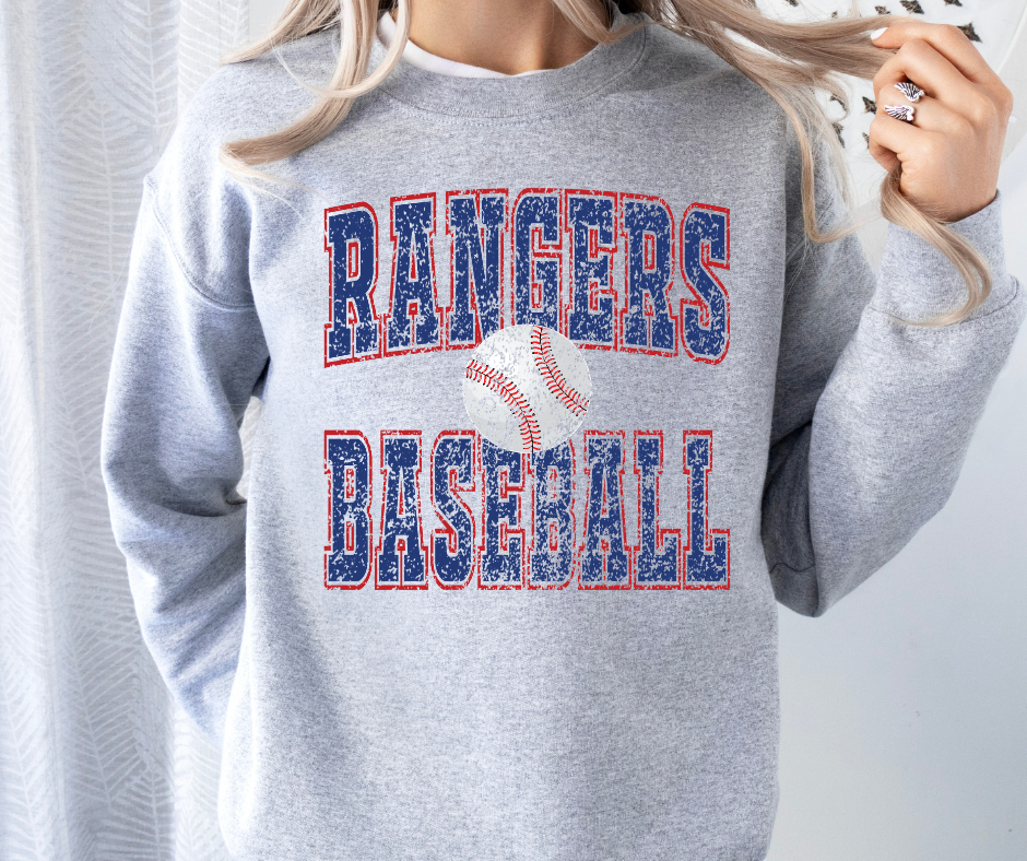 Rangers Old School (DTF - Direct to Film - Gildan Sweatshirt or Bella Canvas Tshirt)