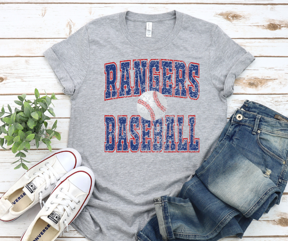 Rangers Old School (DTF - Direct to Film - Gildan Sweatshirt or Bella Canvas Tshirt)