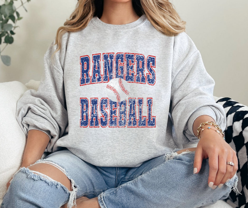 Rangers Old School (DTF - Direct to Film - Gildan Sweatshirt or Bella Canvas Tshirt)